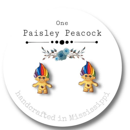 Stud Earrings-troll