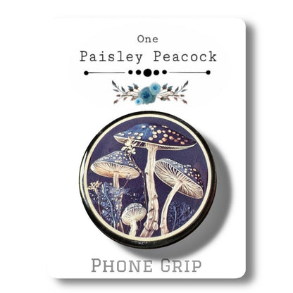 Phone Grip-blue mushroom