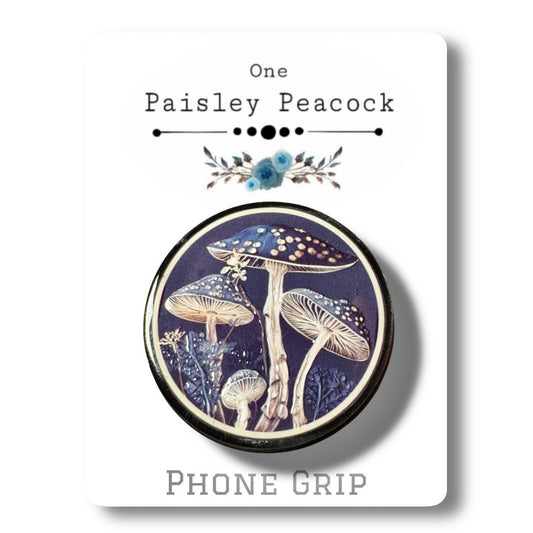 Phone Grip-blue mushroom