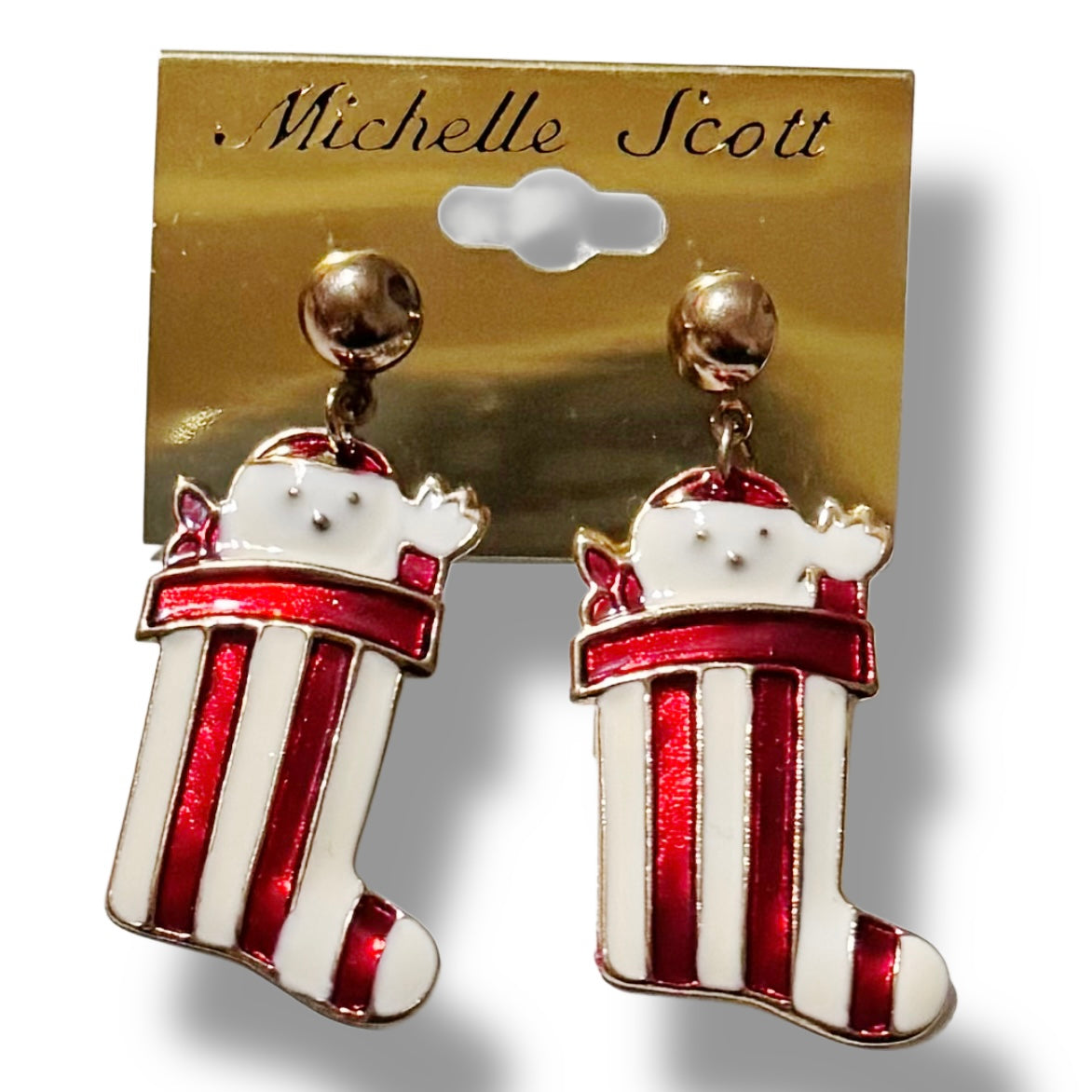Christmas stud post dangle earrings