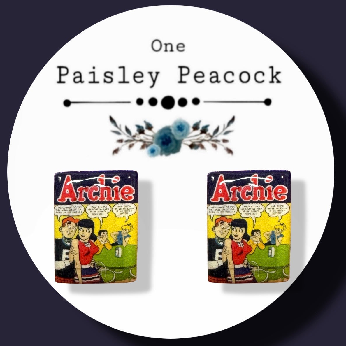 Archie comic book stud earrings