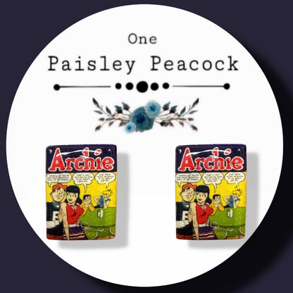 Archie comic book stud earrings