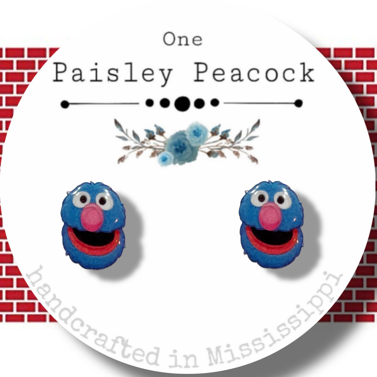 Muppets stud earrings