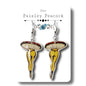 Mushroom Lady Drop Dangle Earrings handmade
