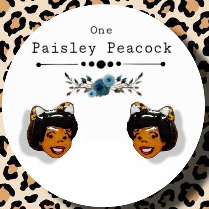 Valerie inspired stud earrings pussycats handmade
