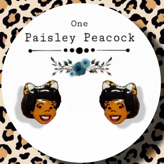 Valerie inspired stud earrings pussycats handmade