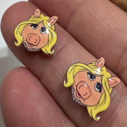 Muppets stud earrings