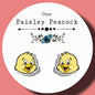 Yakky Doodle Inspired handmade stud earrings