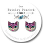 Whimsical cat stud earrings