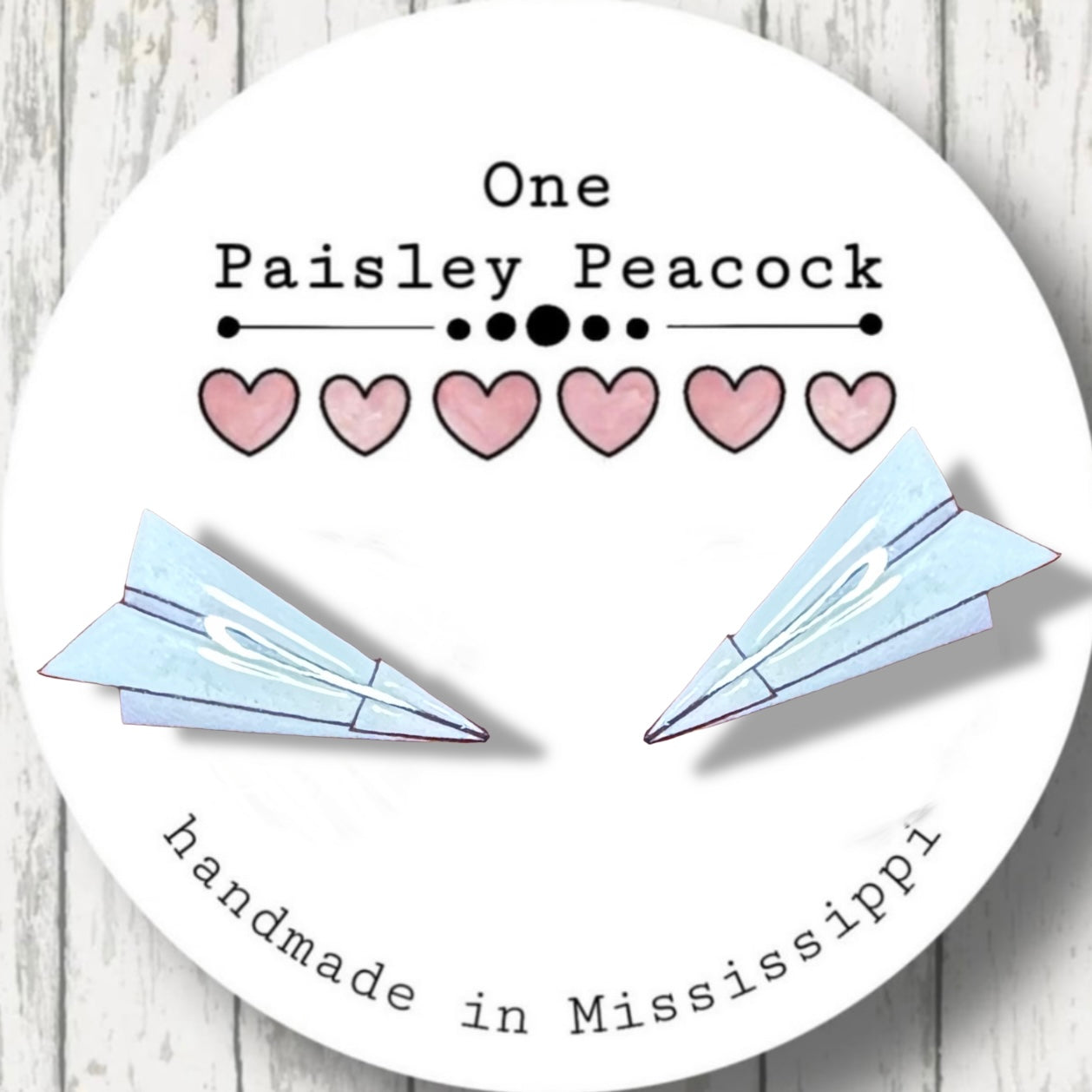 Paper Airplane stud earrings