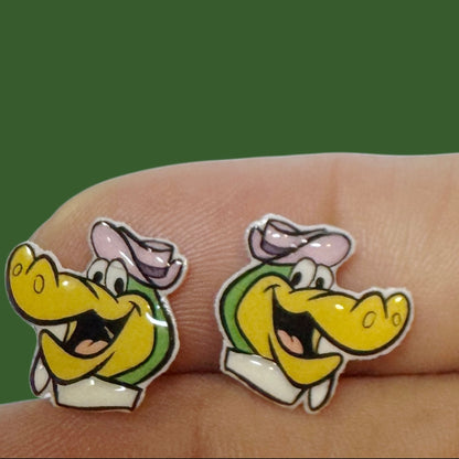 Wally Gator inspired handmade stud earrings