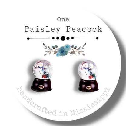 Stud Earrings-snow globe