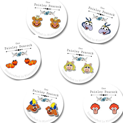 Muppet Babies Sesame Street stud earrings