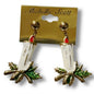 Christmas stud post dangle earrings