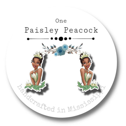 Princess stud earrings