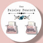 Pink Typewriter stud earrings