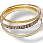 Gold Tone Bangle 3 piece set