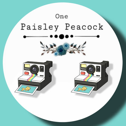 Instant Camera Retro handmade stud earrings