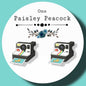 Instant Camera Retro handmade stud earrings