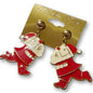 Christmas stud post dangle earrings