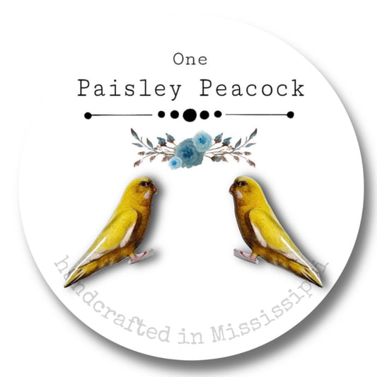 Bird earrings-finch