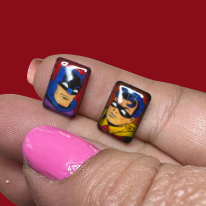 Batman & Robin Inspired stud earrings