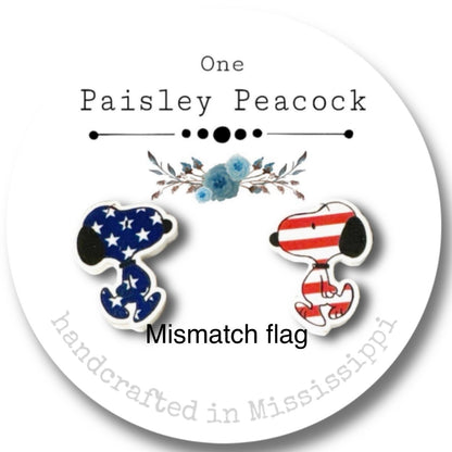 4th of July Independence Day stud earrings