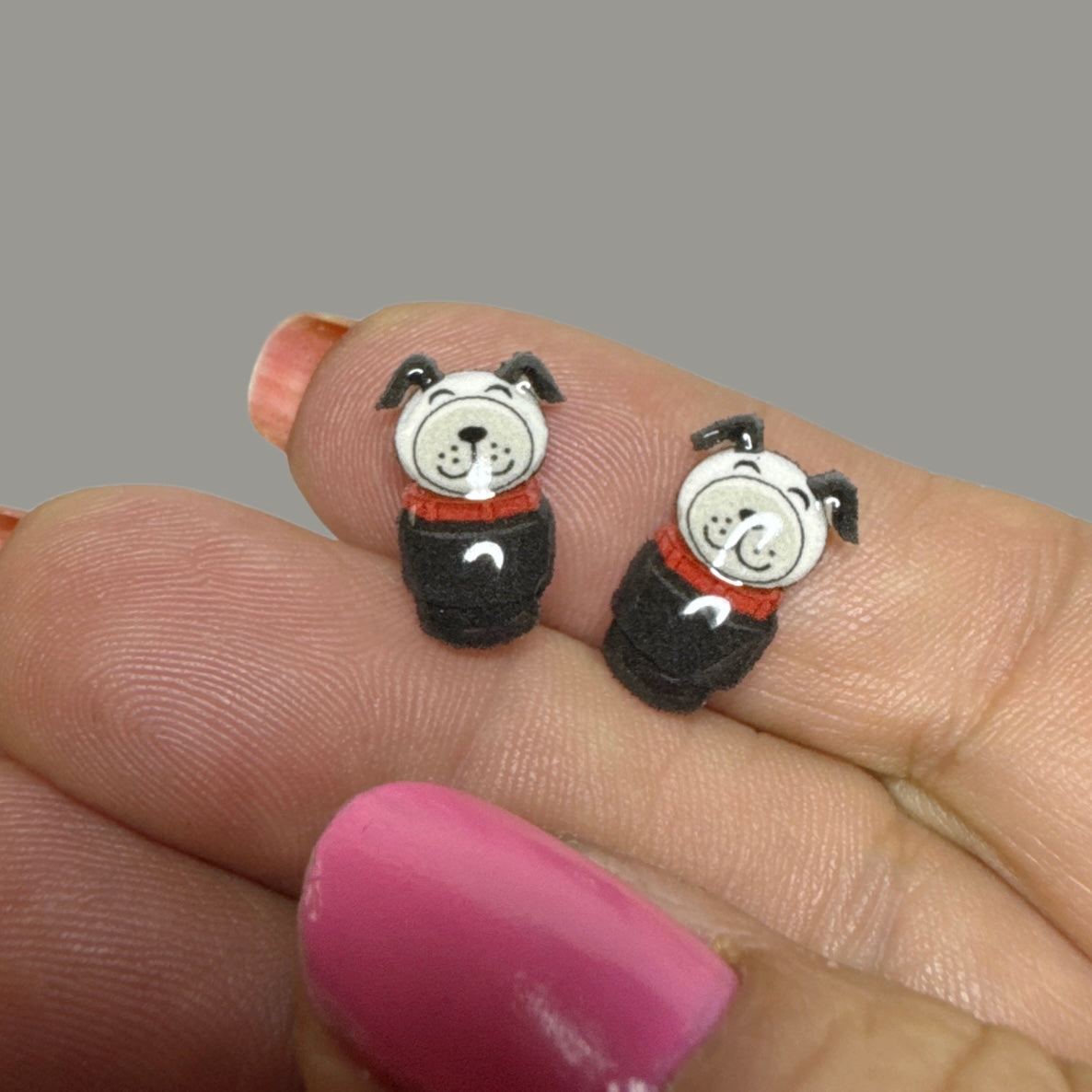 Little Peoples Dog inspired stud earrings