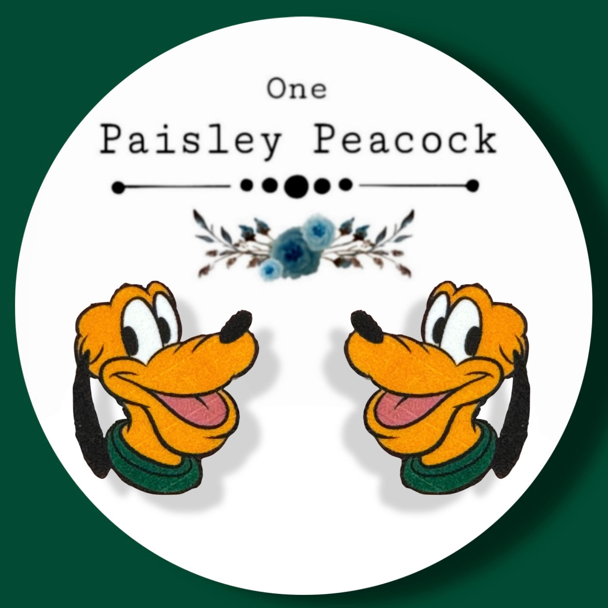 Pluto inspired handmade stud earrings