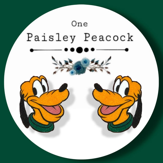 Pluto inspired handmade stud earrings