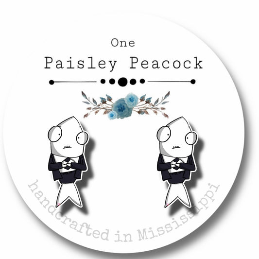 Piranha bad guys earrings