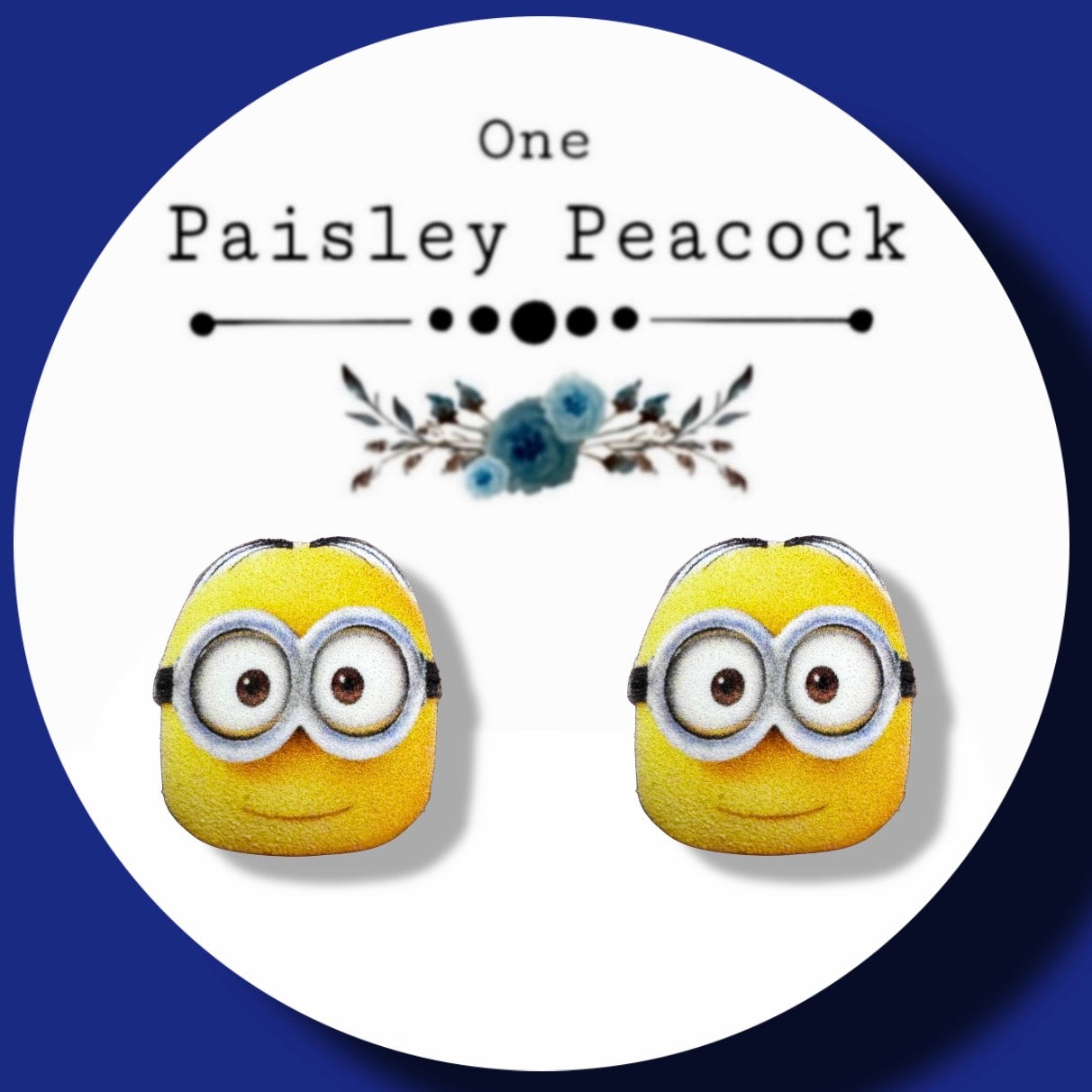Minion inspired stud earrings