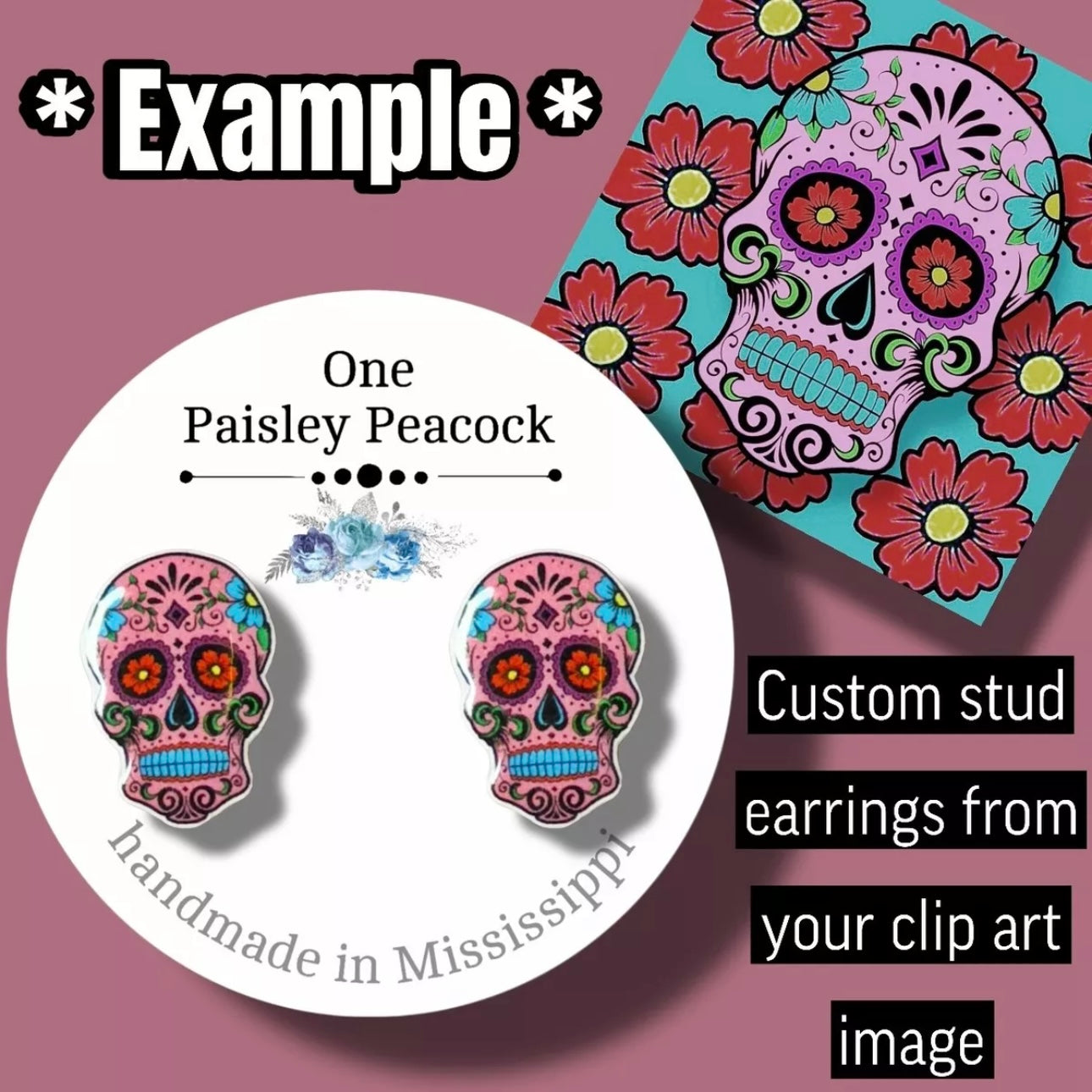 Custom Stud Post Earrings-from your photo