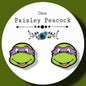 Donatello Ninja Turtles inspired handmade stud earrings