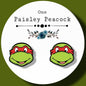 Raphael Ninja Turtles inspired handmade stud earrings