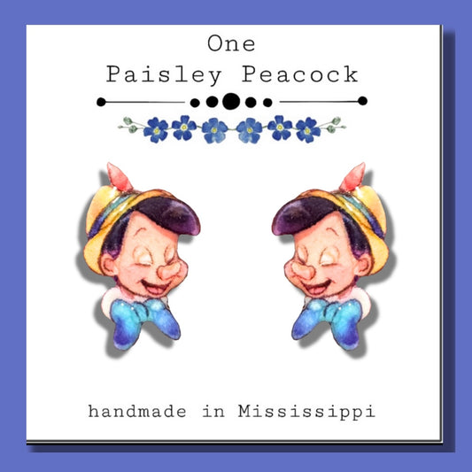 Pinocchio stud earrings