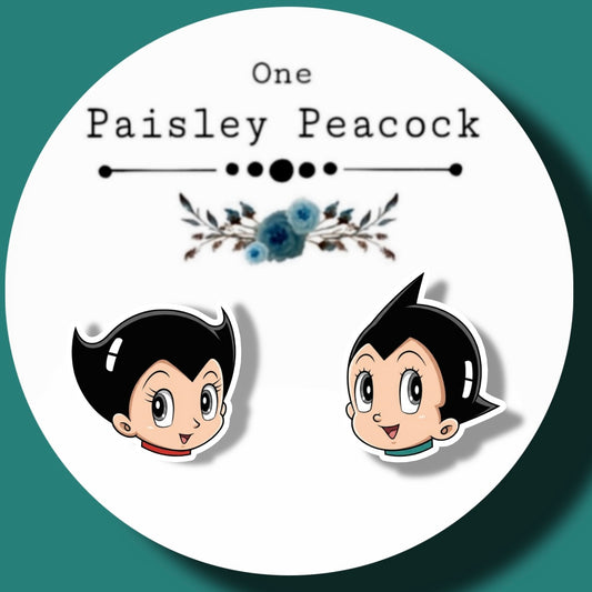 ASTRO BOY INSPIRED HANDMADE STUD EARRINGS