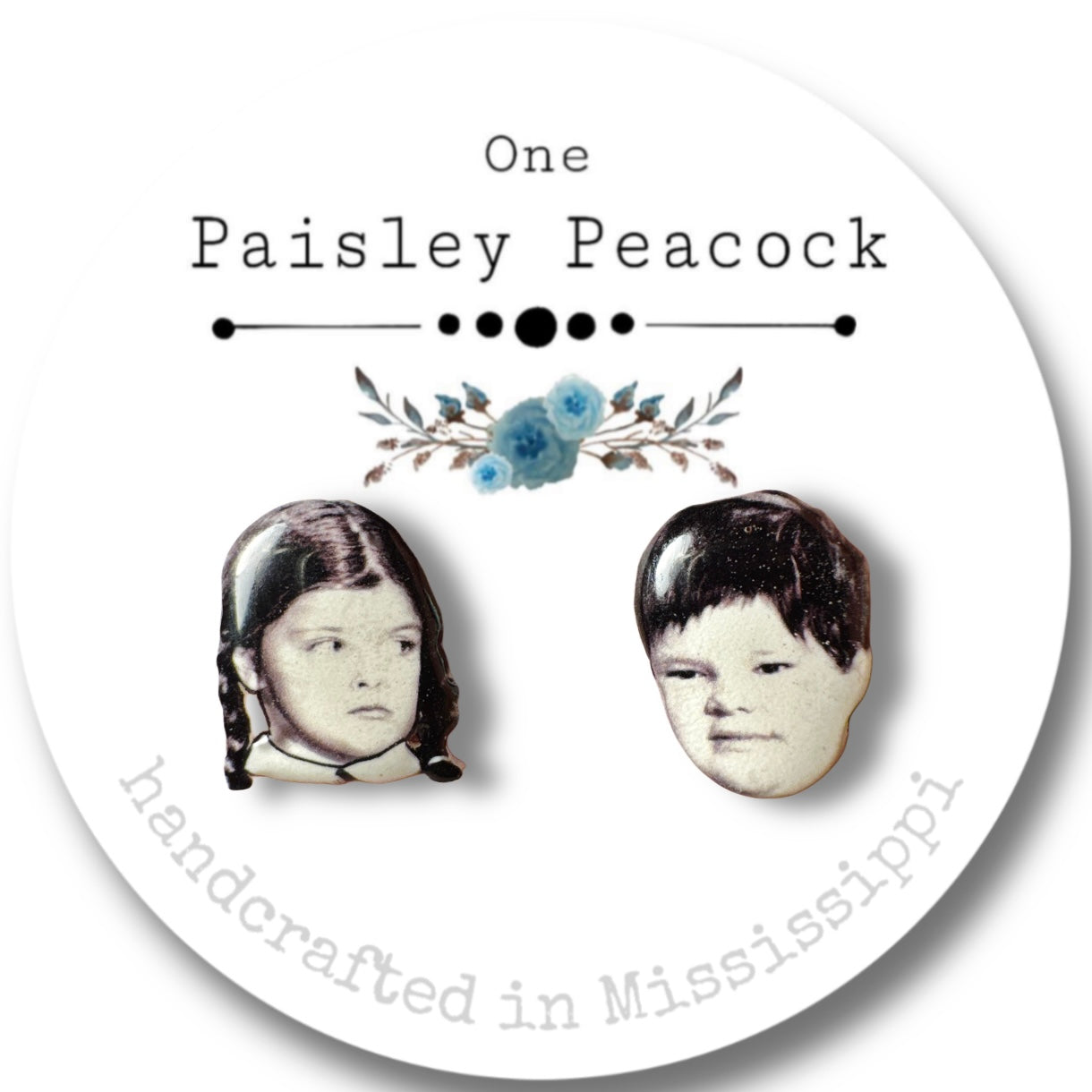The Addam’s family stud earrings