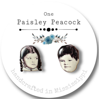 The Addam’s family stud earrings