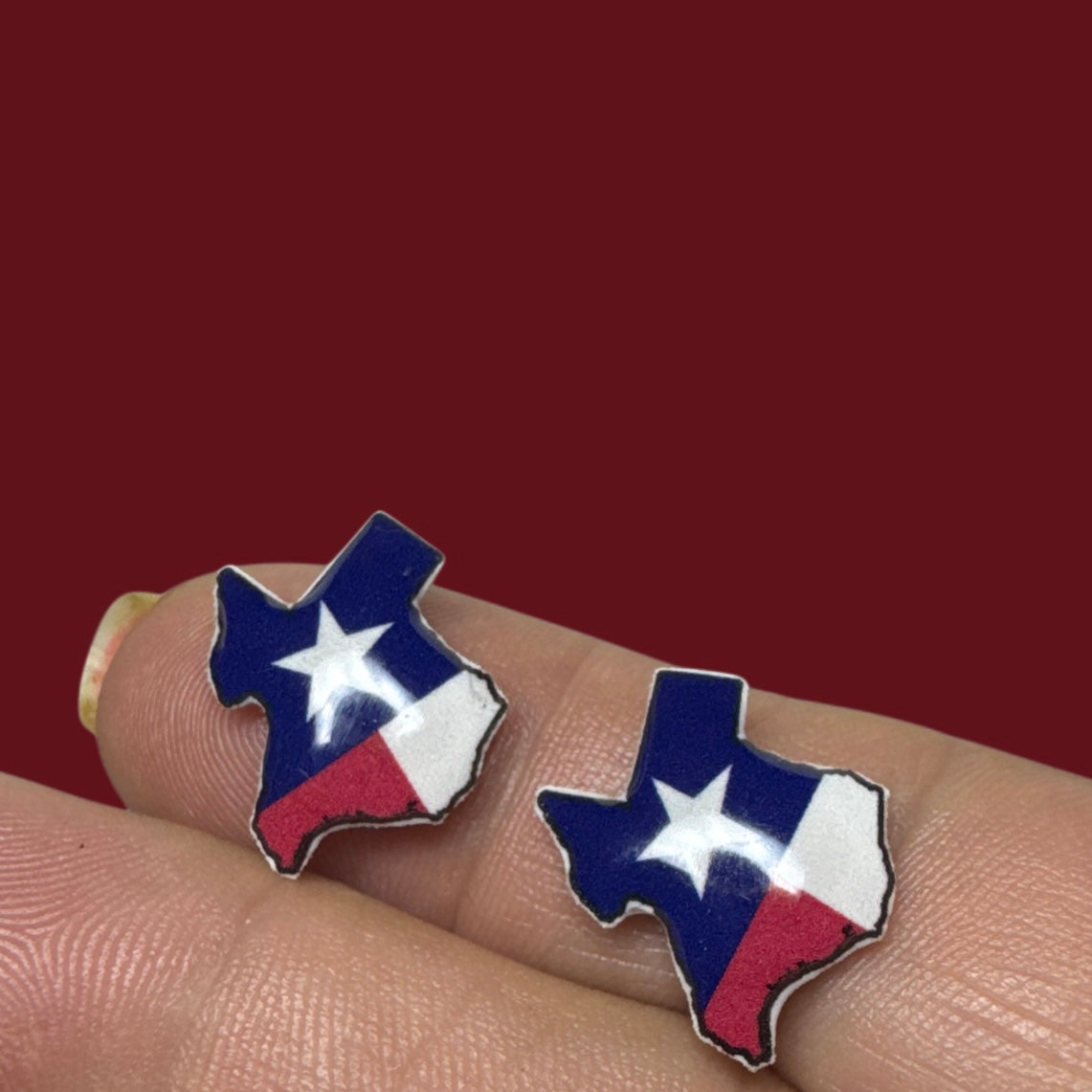 Texas state flag stud earrings