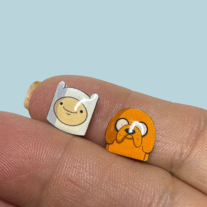 Finn & Jake inspired handmade stud earrings