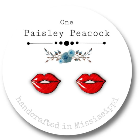 Stud Earrings-lips