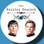 Mr. Spock Captain Kirk inspired handmade stud earrings