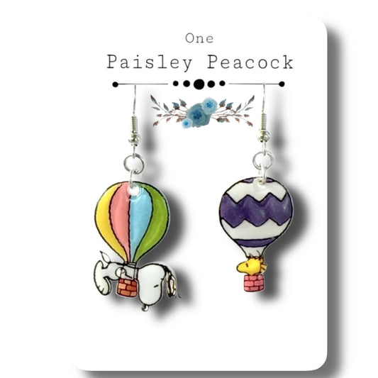 Dangle Earrings-hot air balloons
