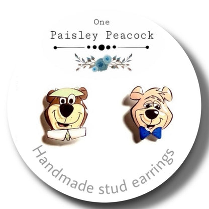 Yogi the Bear stud earrings