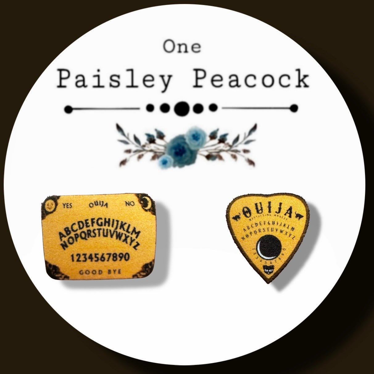 Ouija Board game inspired stud earrings