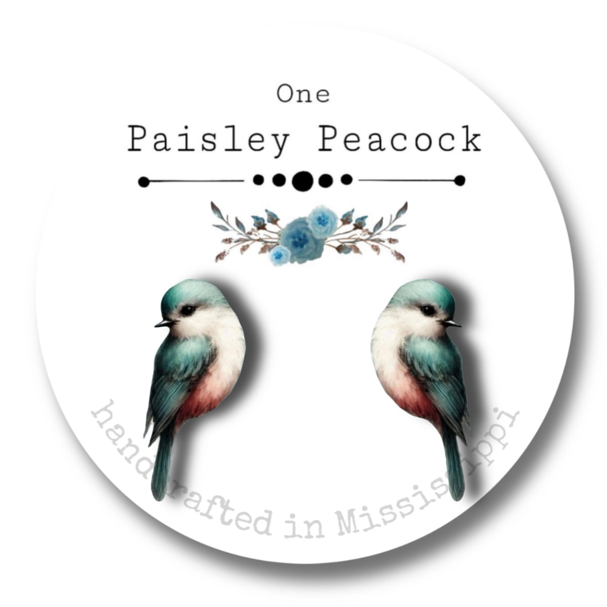 Bird earrings-pretty teal