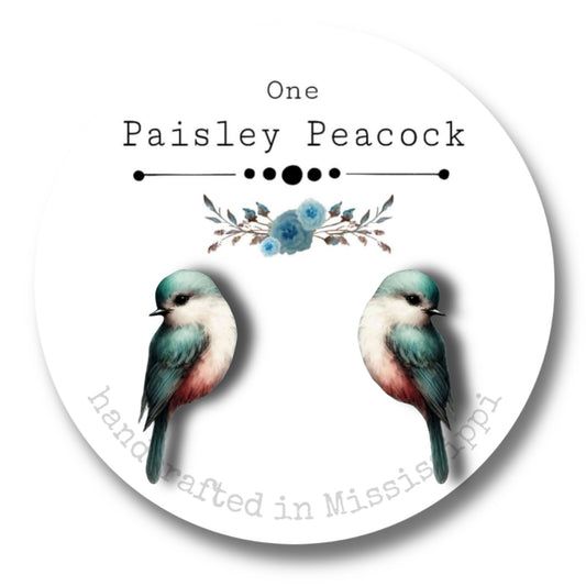 Bird earrings-pretty teal