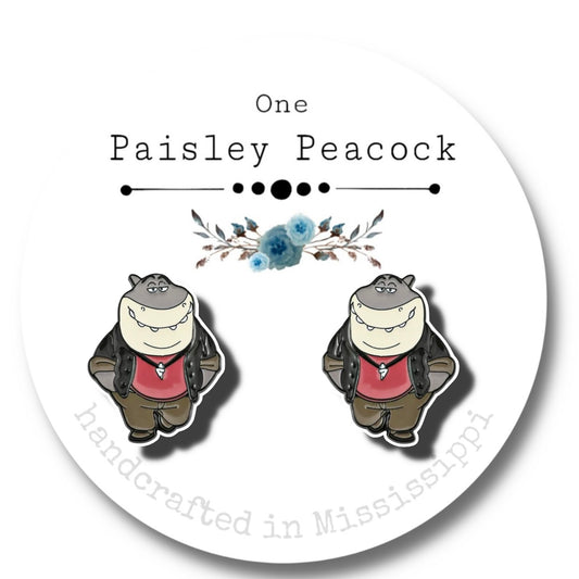 Shark bad guys earrings