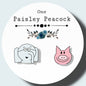 Elephant and Piggie inspired stud earrings handmade